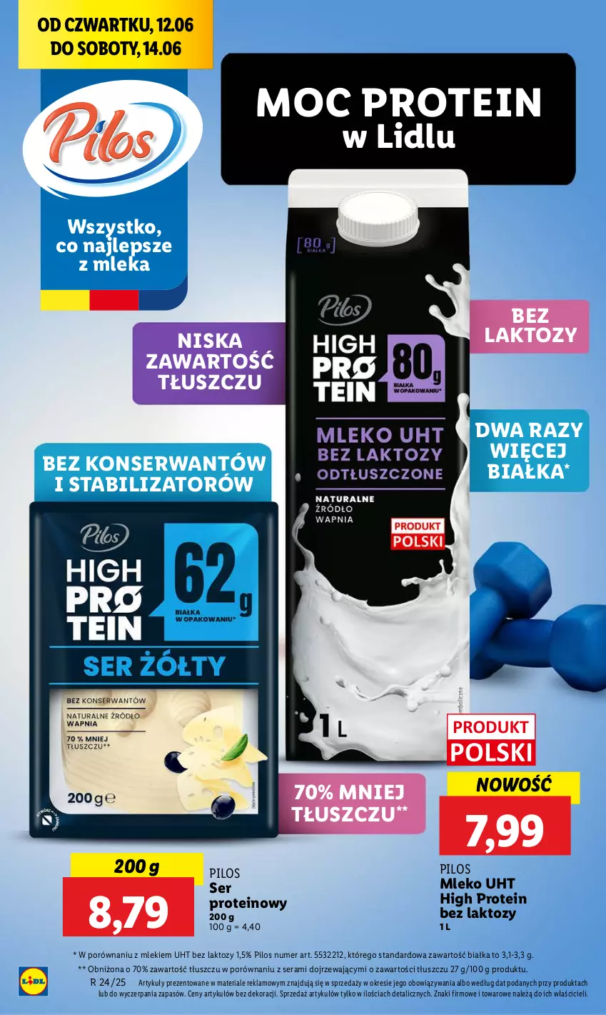 Gazetka promocyjna Lidl - GAZETKA - ważna 12.06 do 14.06.2025 - strona 34 - produkty: Mleko, Pilos, Por, Ser
