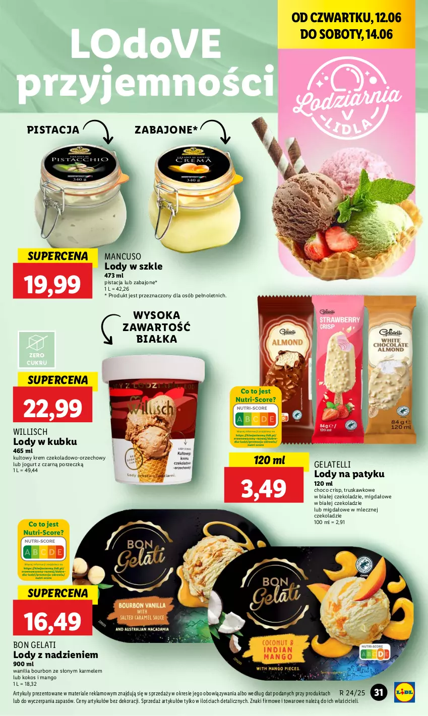 Gazetka promocyjna Lidl - GAZETKA - ważna 12.06 do 14.06.2025 - strona 37 - produkty: Bourbon, Dove, Jogurt, Kokos, Lody, Mango, Por, Sok