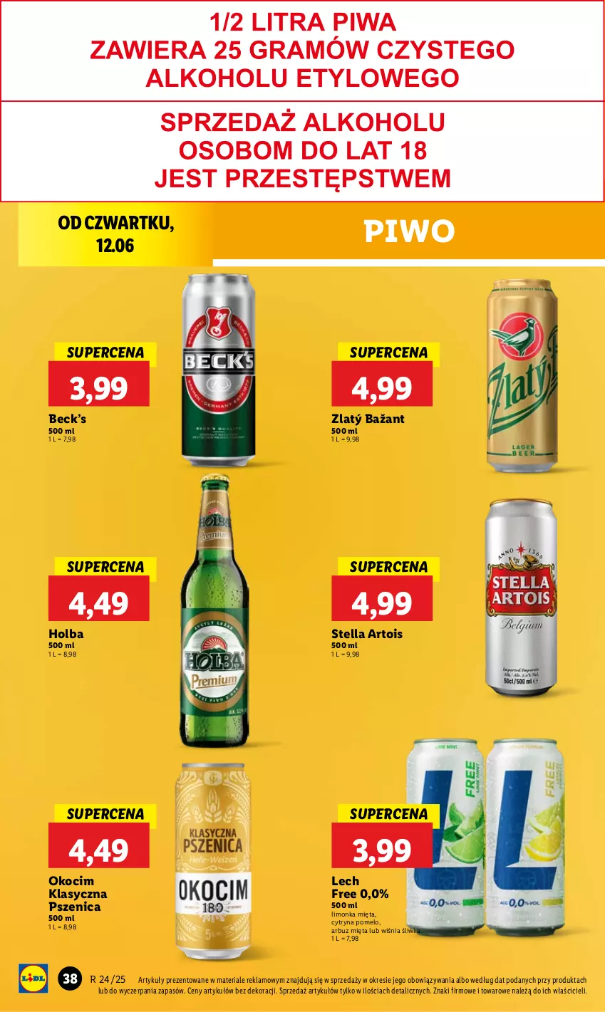 Gazetka promocyjna Lidl - GAZETKA - ważna 12.06 do 14.06.2025 - strona 40 - produkty: Arbuz, Koc, Limonka, Mięta, Okocim, Piwo, Pomelo