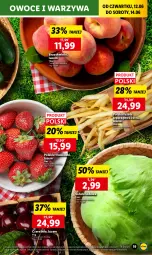 Gazetka promocyjna Lidl - GAZETKA - Gazetka - ważna od 14.06 do 14.06.2025 - strona 21 - produkty: Warzywa, Sałata lodowa, Truskawki, Sałat, Fasola, Fasola szparagowa, Brzoskwinie, Owoce, Fa
