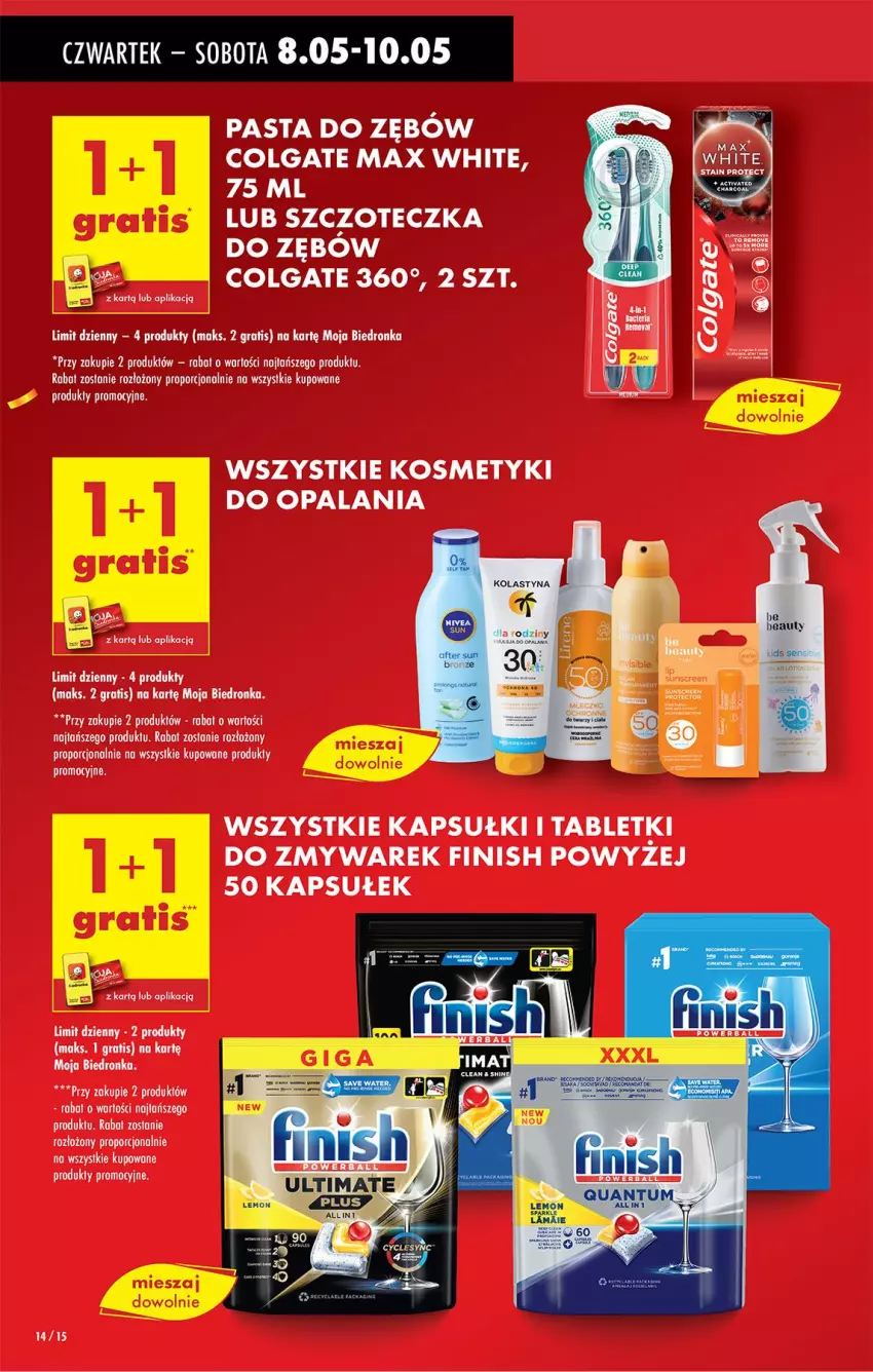 Gazetka promocyjna Biedronka - Od Czwartku - ważna 08.05 do 14.05.2025 - strona 14 - produkty: Colgate, Finish, Gra, LG, Pasta do zębów, Por, Szczoteczka, Szczoteczka do zębów, Tablet