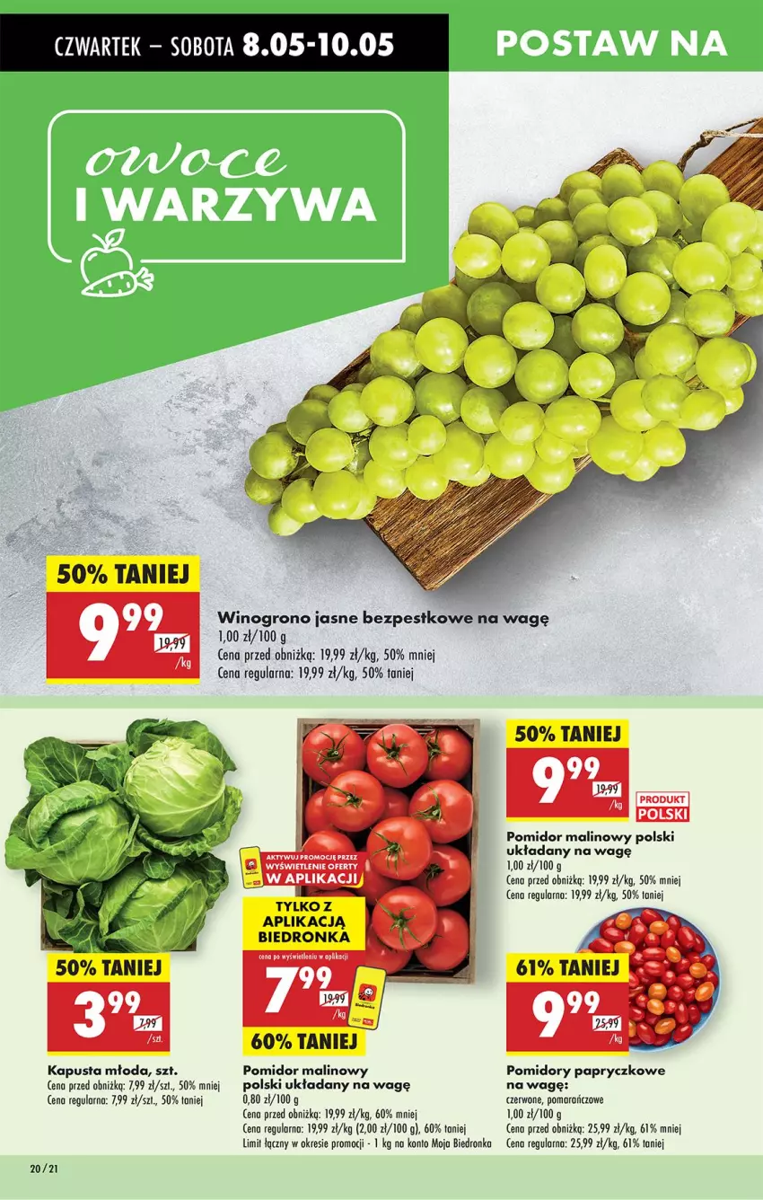Gazetka promocyjna Biedronka - Od Czwartku - ważna 08.05 do 14.05.2025 - strona 20 - produkty: Pomidor malinowy, Pomidory, Wino