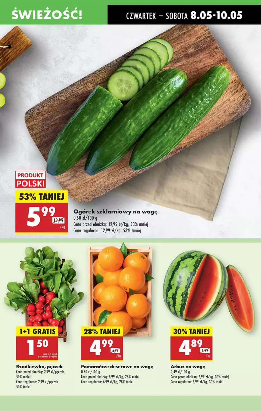 Gazetka promocyjna Biedronka - Od Czwartku - ważna 08.05 do 14.05.2025 - strona 21 - produkty: Arbuz, Deser, Gra, Ogórek, Pomarańcze, Rzodkiewka, Ser