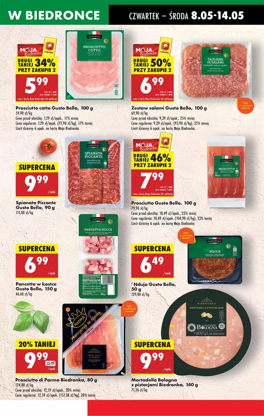 Gazetka promocyjna Biedronka - Od Czwartku - ważna 08.05 do 14.05.2025 - strona 37 - produkty: Bell, Dell, Fa, Mortadella, Prosciutto, Salami