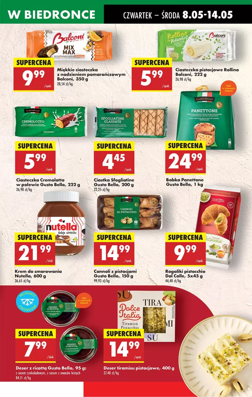 Gazetka promocyjna Biedronka - Od Czwartku - ważna 08.05 do 14.05.2025 - strona 45 - produkty: Alcon, Babka, Bell, Ciastka, Fa, Nutella, Ricotta, Rogal, Ser, Wagi