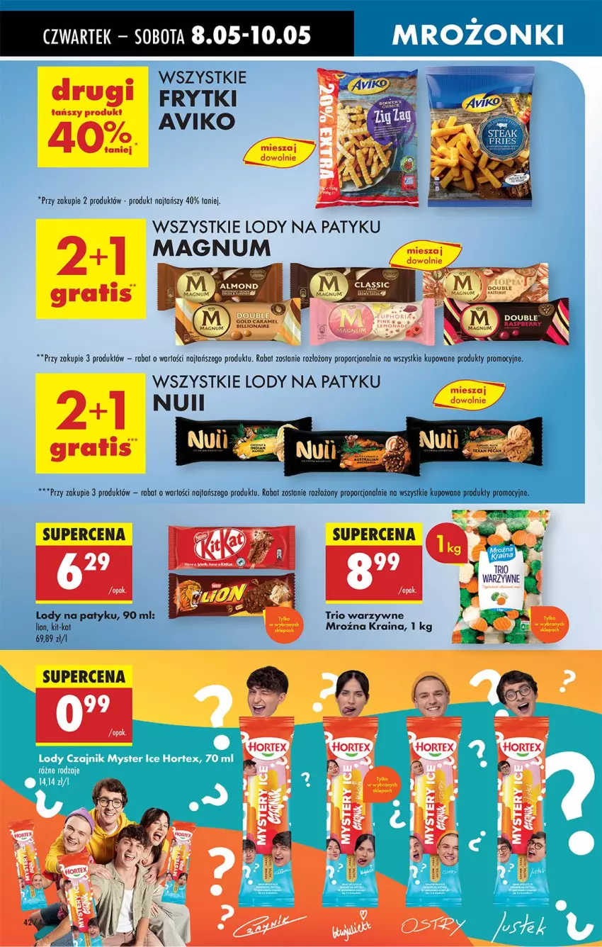 Gazetka promocyjna Biedronka - Od Czwartku - ważna 08.05 do 14.05.2025 - strona 50 - produkty: Frytki, Lion, Lody, Por