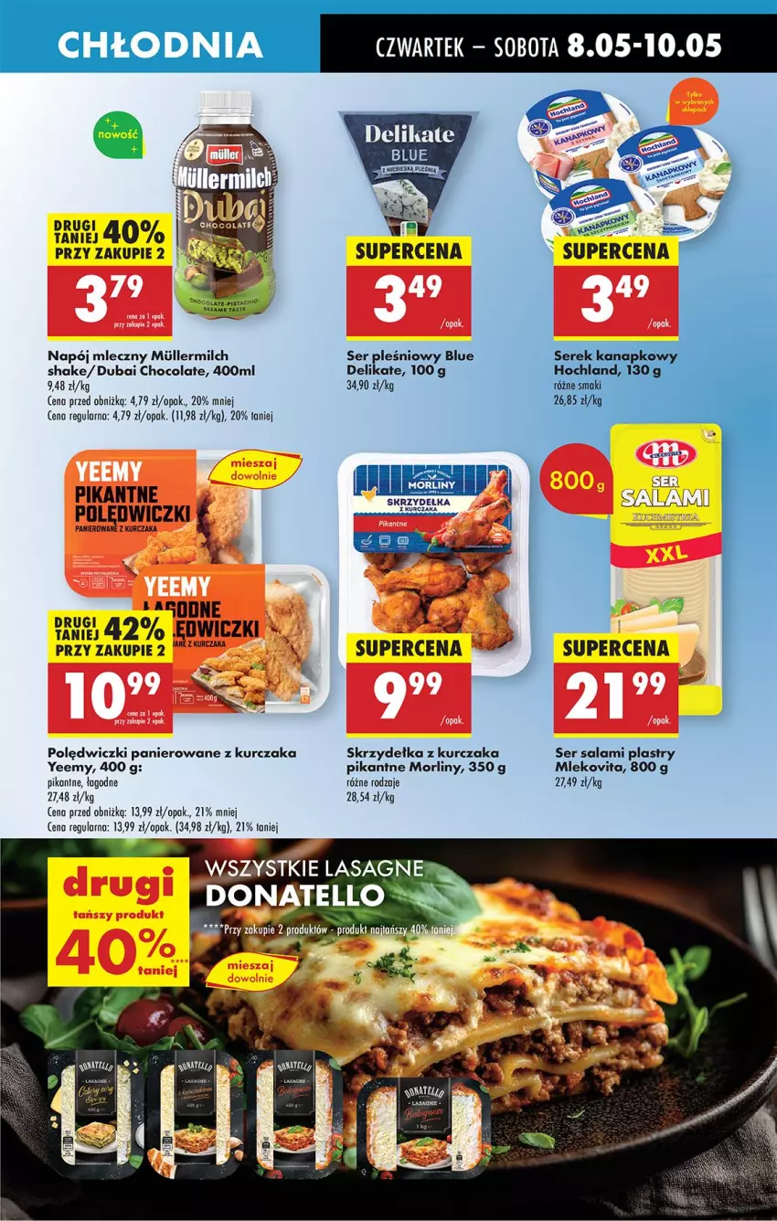 Gazetka promocyjna Biedronka - Od Czwartku - ważna 08.05 do 14.05.2025 - strona 51 - produkty: Kurczak, Mleko, Mlekovita, Morliny, Napój, Napój mleczny, Polędwiczki panierowane, Salami, Ser, Ser pleśniowy, Ser salami, Skrzydełka z kurczaka