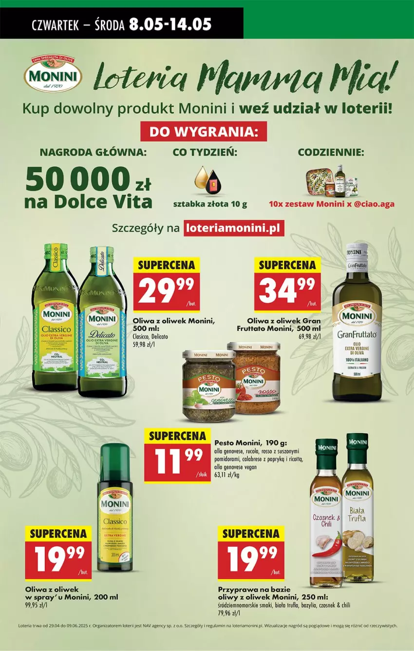 Gazetka promocyjna Biedronka - Od Czwartku - ważna 08.05 do 14.05.2025 - strona 53 - produkty: Bazyl, Bazylia, Czosnek, Gra, Monini, Oliwa, Oliwa z oliwek, Pesto