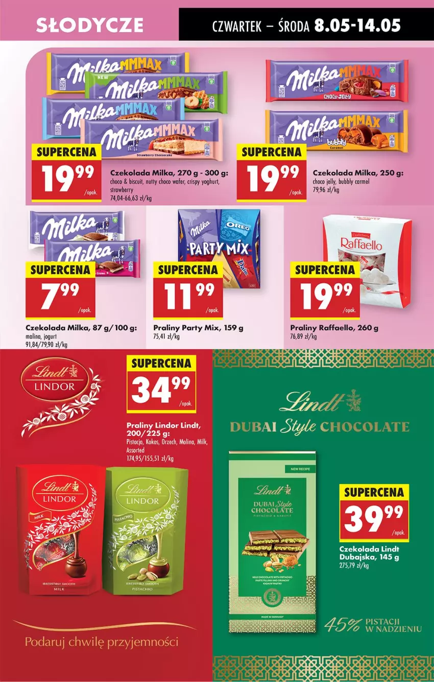 Gazetka promocyjna Biedronka - Od Czwartku - ważna 08.05 do 14.05.2025 - strona 55 - produkty: Czekolada, Fa, Jogurt, Lindt, Milka, Praliny, Raffaello