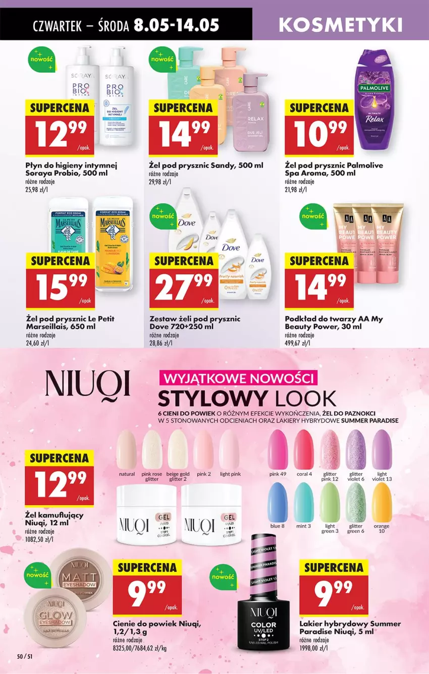 Gazetka promocyjna Biedronka - Od Czwartku - ważna 08.05 do 14.05.2025 - strona 64 - produkty: Dove, Fa, Lakier, Lakier hybrydowy, Mars, Niuqi, Palmolive, Płyn do higieny intymnej, Podkład, Podkład do twarzy, Sok