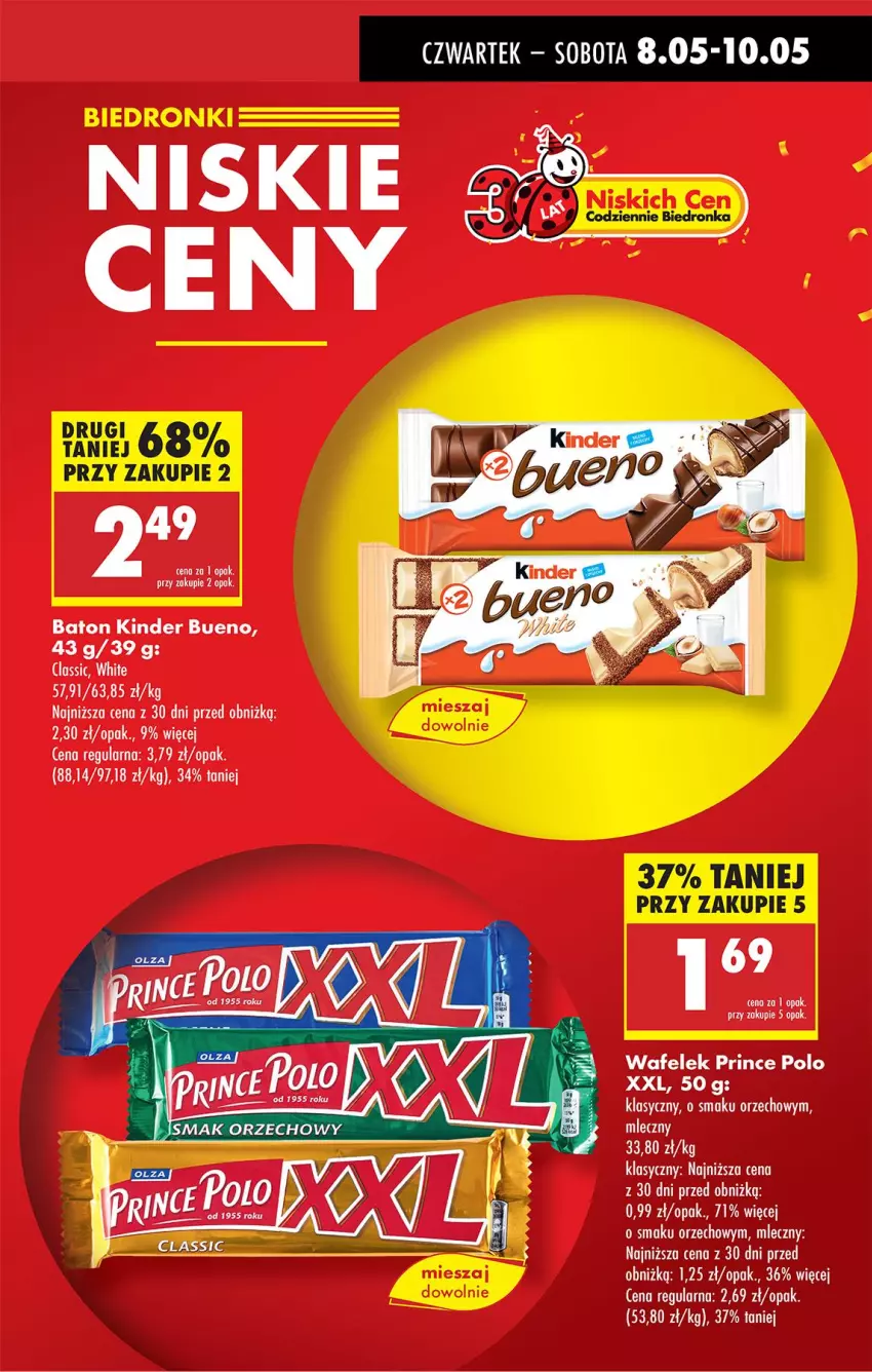 Gazetka promocyjna Biedronka - Od Czwartku - ważna 08.05 do 14.05.2025 - strona 9 - produkty: Baton, Kinder, Kinder Bueno