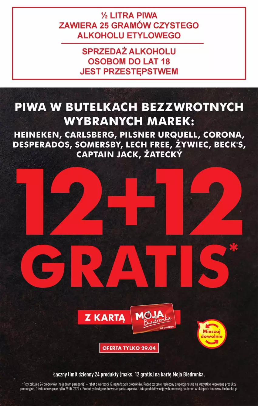 Gazetka promocyjna Biedronka - Majówka - ważna 28.04 do 04.05.2022 - strona 3 - produkty: Captain Jack, Carlsberg, Desperados, Gra, Heineken, Pilsner Urquell, Piwa, Por, Somersby