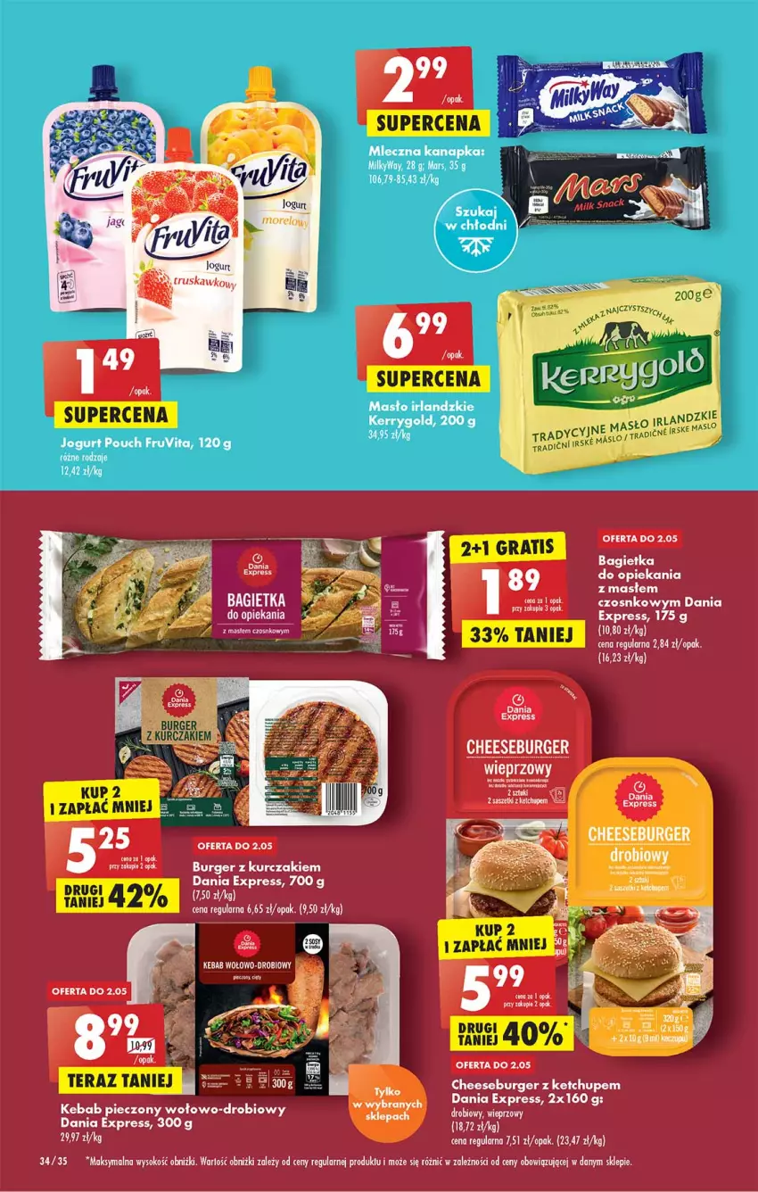 Gazetka promocyjna Biedronka - Majówka - ważna 28.04 do 04.05.2022 - strona 34 - produkty: Burger, Fa, Gra, Jogurt, Mars, Masło, Mleczna kanapka