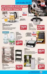 Gazetka promocyjna Aldi - Pełna oferta - Gazetka - ważna od 29.11 do 29.11.2025 - strona 23 - produkty: Piec, Top, Por, Dzbanek, Czajnik elektryczny, Rozdrabniacz, Czajnik, Gofrownica, Szybkowar, Karafka, Wózek, Pokrywa