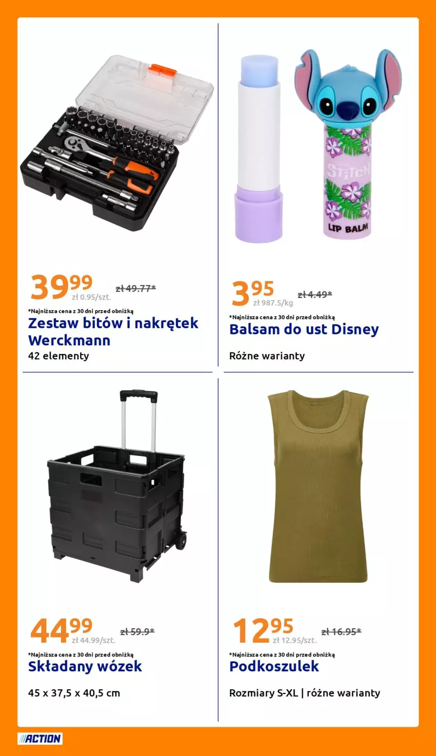 Gazetka promocyjna Action - Gazetka tydzień 30 2026 - ważna 22.07 do 28.07.2026 - strona 27 - produkty: Balsam do ust, Disney, Kosz, Podkoszulek, Wózek