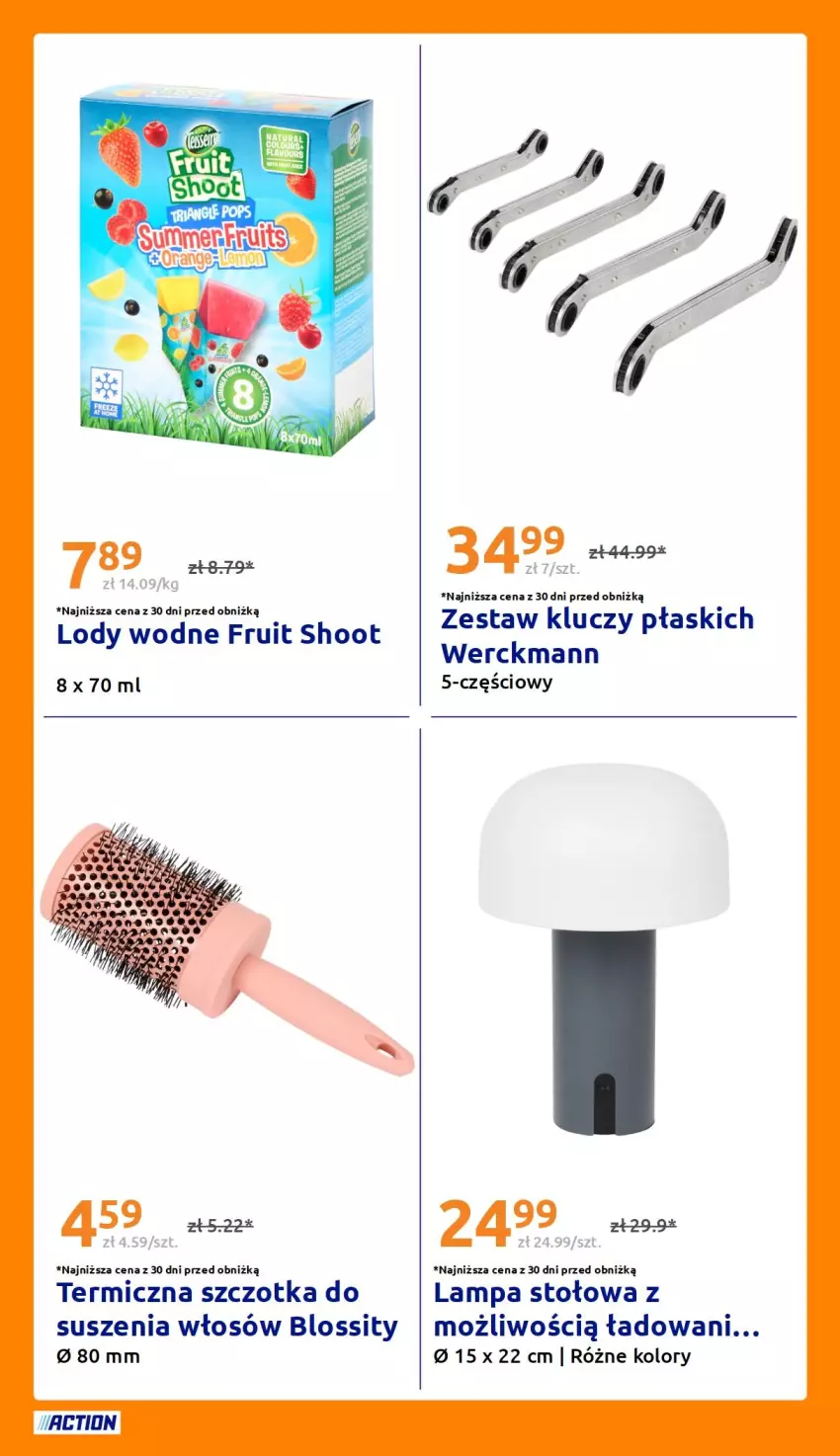 Gazetka promocyjna Action - Gazetka tydzień 30 2026 - ważna 22.07 do 28.07.2026 - strona 34 - produkty: Lampa, Lampa stołowa, Lody, Szczotka, Zestaw kluczy
