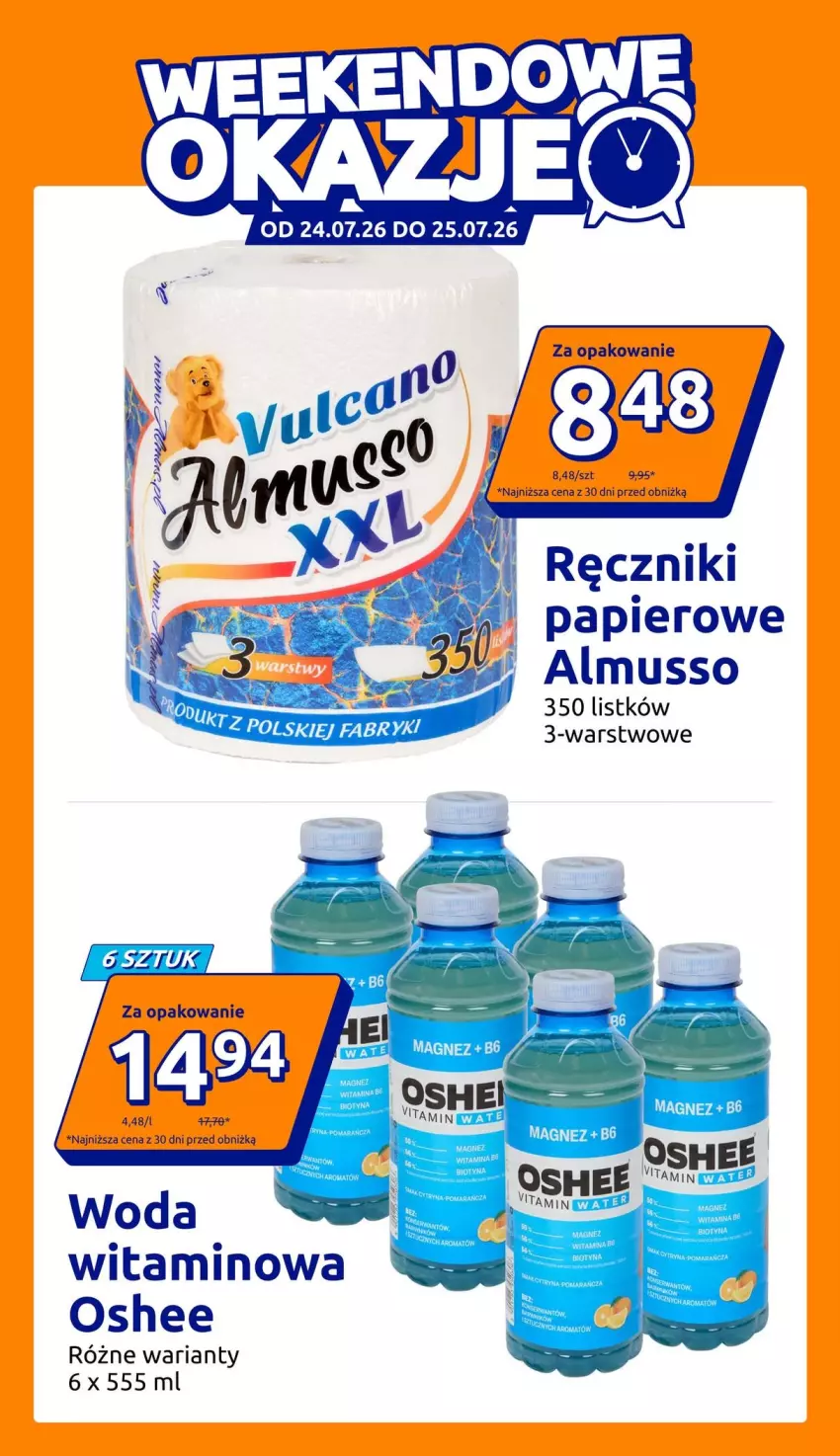 Gazetka promocyjna Action - Gazetka tydzień 30 2026 - ważna 22.07 do 28.07.2026 - strona 7 - produkty: Mus, Oshee, Papier, Ręcznik
