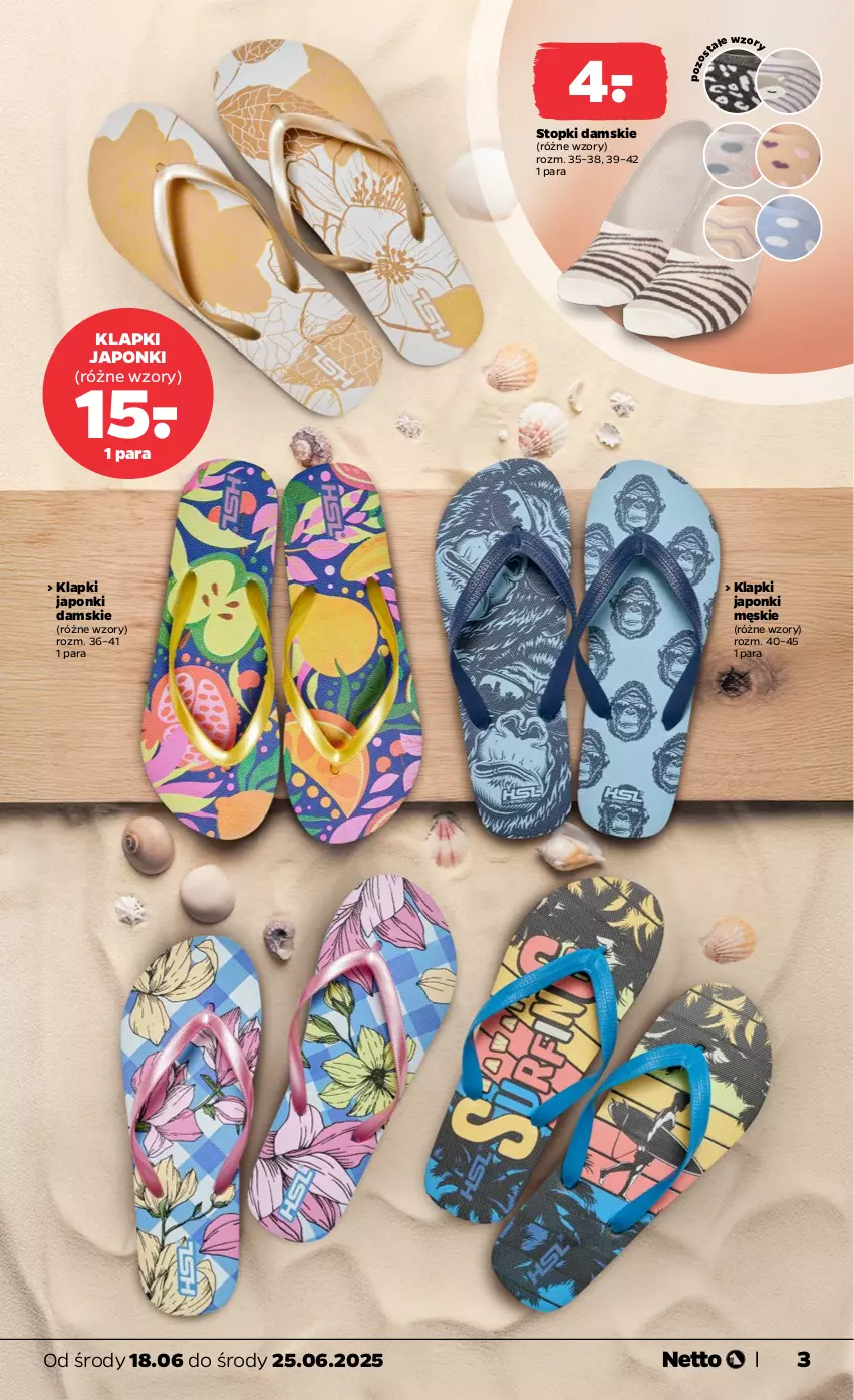Gazetka promocyjna Netto - Od Środy Przemysłowa - ważna 18.06 do 25.06.2025 - strona 3 - produkty: Klapki, Top