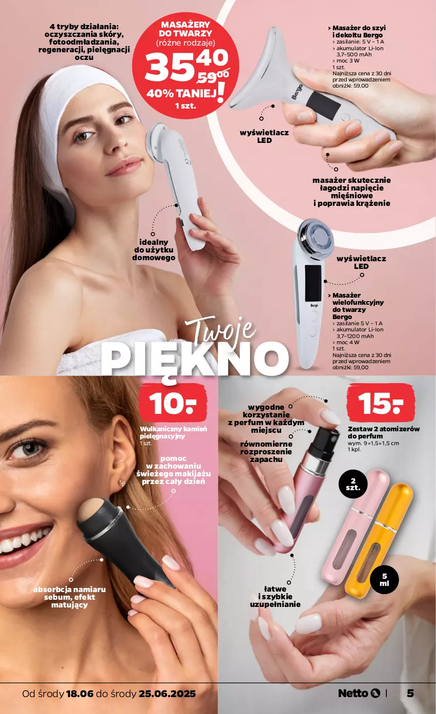 Gazetka promocyjna Netto - Od Środy Przemysłowa - ważna 18.06 do 25.06.2025 - strona 5 - produkty: Akumulator, Makijaż, Masażer, Perfum, Silan
