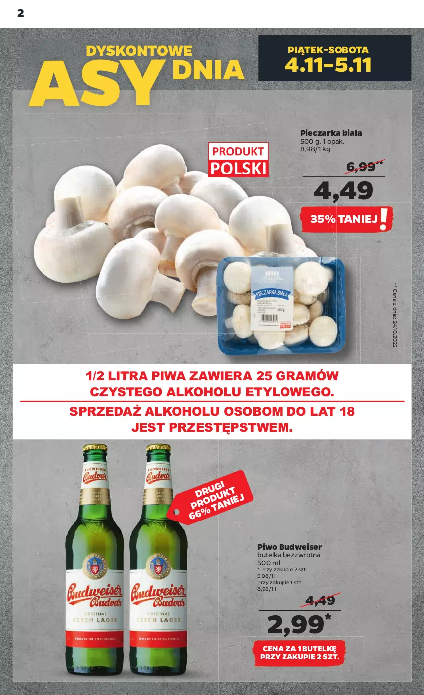 Gazetka promocyjna Netto - Artykuły spożywcze - ważna 03.11 do 09.11.2022 - strona 2 - produkty: Gra, Piec, Pieczarka, Piwa, Piwo, Ser