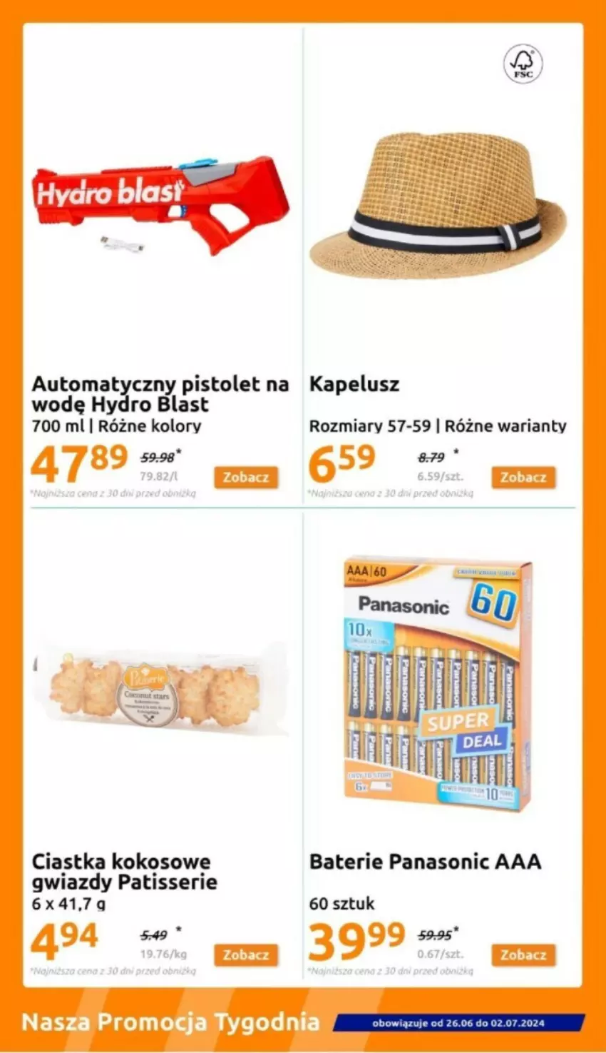 Gazetka promocyjna Action - ważna 26.06 do 02.07.2024 - strona 12 - produkty: Ciastka, Kokos, Panasonic, Pistolet, Ser