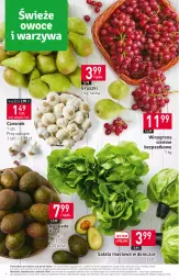Gazetka promocyjna Stokrotka - Market - Gazetka - ważna od 15.03 do 15.03.2023 - strona 4 - produkty: Warzywa, Sałata masłowa, Czosnek, Sałat, Gruszki, Winogrona, Owoce, Wino, Masło, Mięso