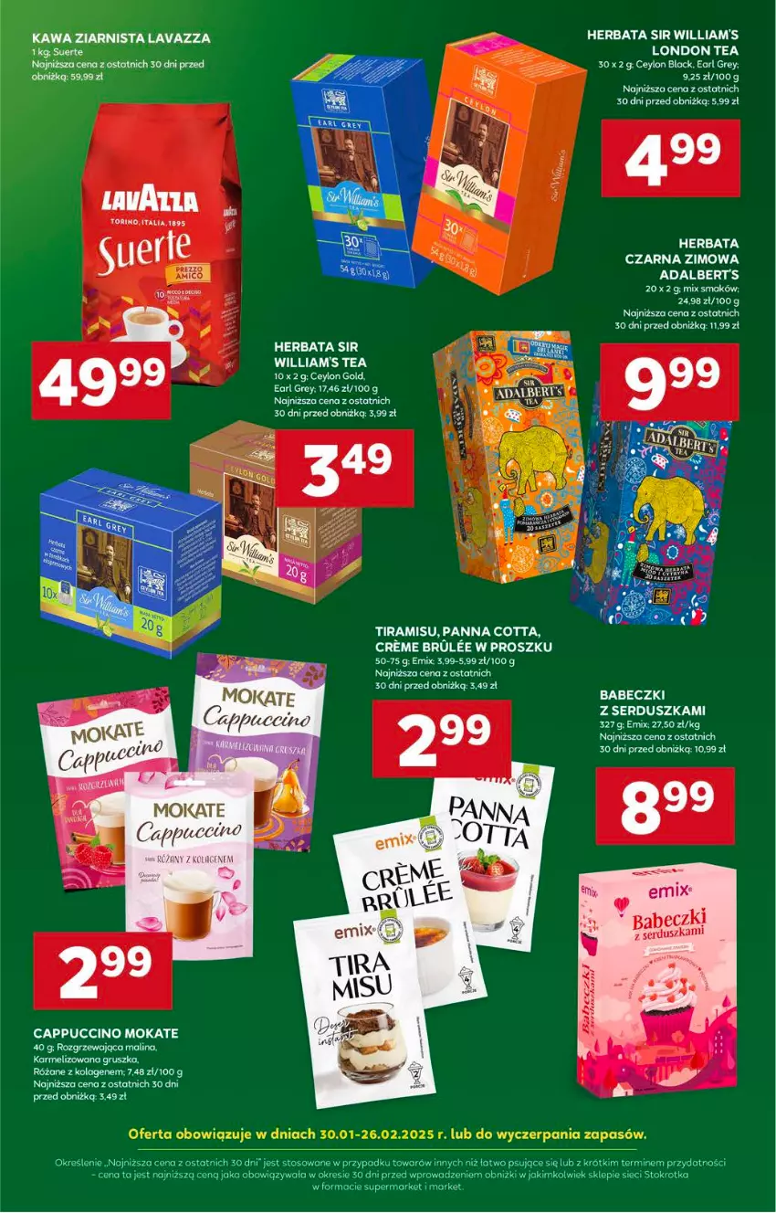 Gazetka promocyjna Stokrotka - Supermarket - ważna 30.01 do 05.02.2025 - strona 27 - produkty: Babeczki, Cappuccino, Earl Grey, Herbata, Iams, Kolagen, Lack, Nike, Panna cotta, Róża, Ser