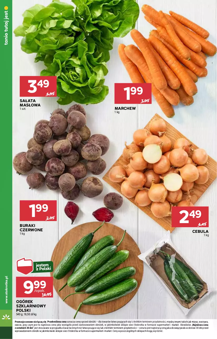 Gazetka promocyjna Stokrotka - Supermarket - ważna 30.01 do 05.02.2025 - strona 8 - produkty: Buraki, Cebula, Masło, Mięso, Ogórek, Owoce, Sałat, Sałata masłowa, Warzywa