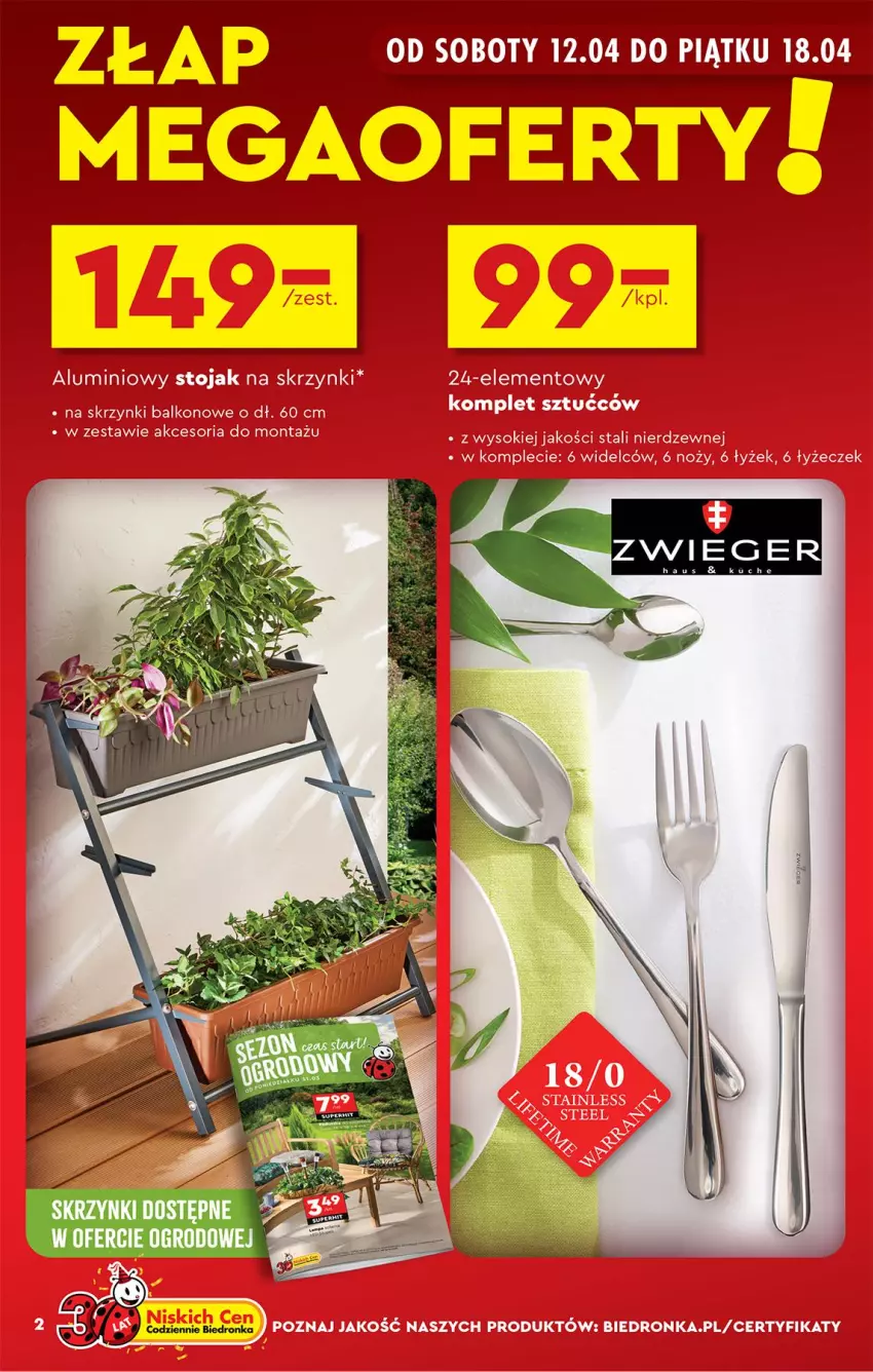 Gazetka promocyjna Biedronka - Okazje Tygodnia - ważna 12.04 do 26.04.2025 - strona 4 - produkty: Noż, Sok, Stojak