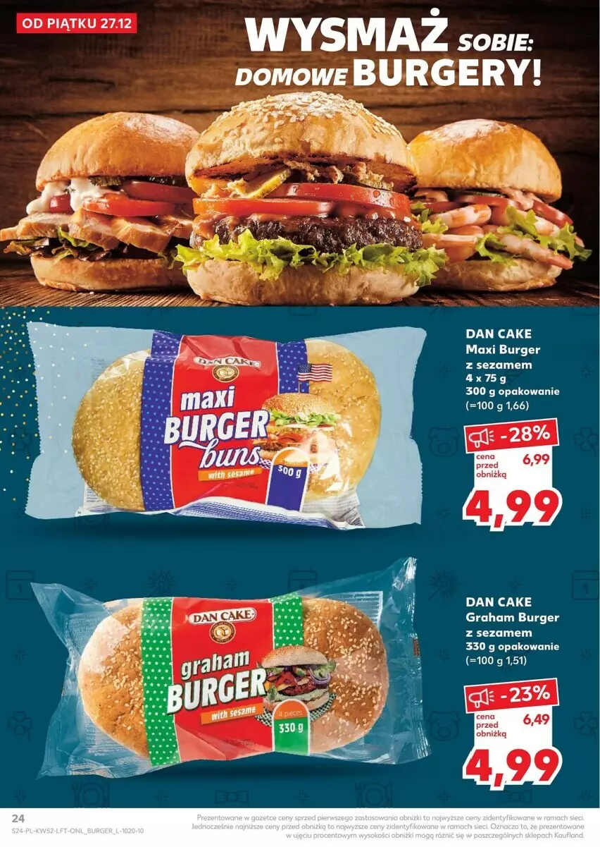 Gazetka promocyjna Kaufland - ważna 27.12 do 31.12.2024 - strona 17 - produkty: Burger, Dan Cake, Gra, Sezam