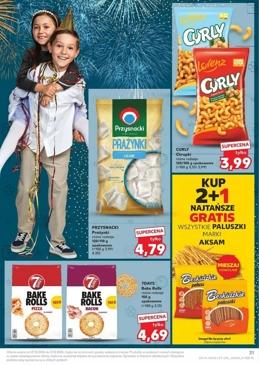 Gazetka promocyjna Kaufland - ważna 27.12 do 31.12.2024 - strona 25 - produkty: Aksam, Bake Rolls, Przysnacki, Waga