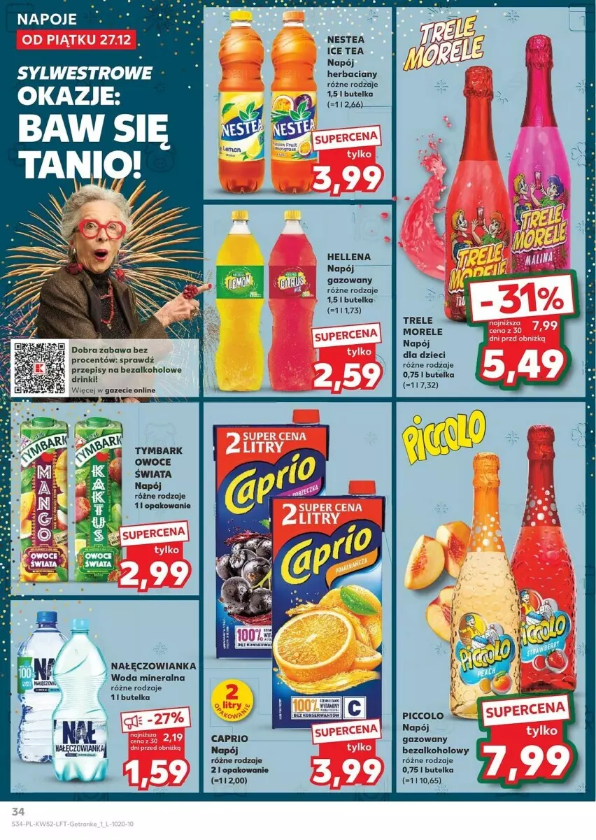 Gazetka promocyjna Kaufland - ważna 27.12 do 31.12.2024 - strona 28 - produkty: Dzieci, Hellena, Ice tea, Nałęczowianka, Napój, Napój gazowany, Nestea, Woda, Woda mineralna