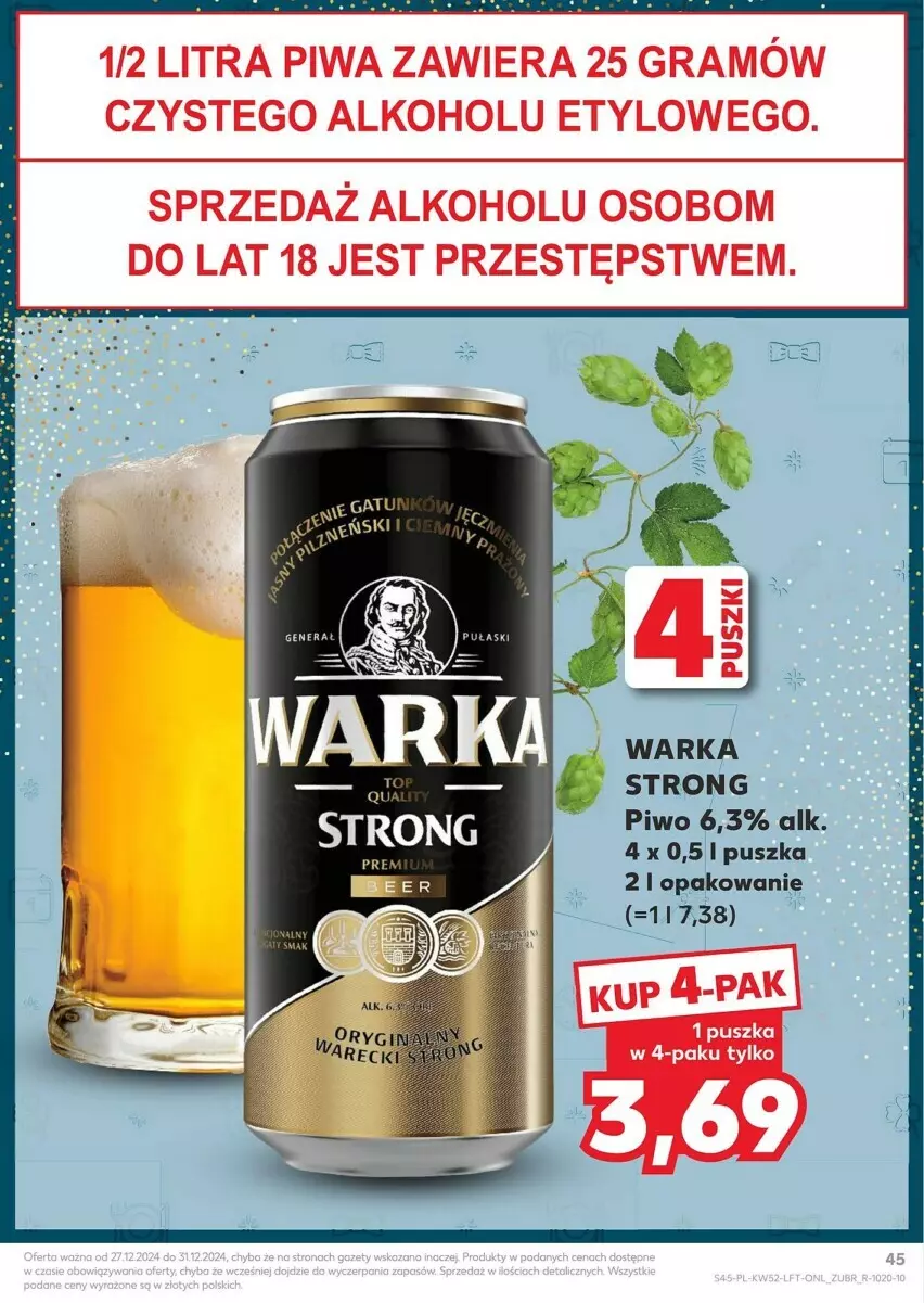 Gazetka promocyjna Kaufland - ważna 27.12 do 31.12.2024 - strona 40 - produkty: Piwo