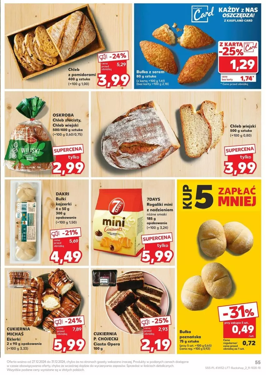 Gazetka promocyjna Kaufland - ważna 27.12 do 31.12.2024 - strona 51 - produkty: Bułka, Chleb, Cukier