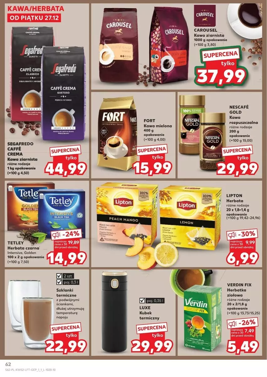 Gazetka promocyjna Kaufland - ważna 27.12 do 31.12.2024 - strona 59 - produkty: Herbata, Herbata czarna, Kawa, Kawa mielona, Kawa ziarnista, Lanki, Lipton