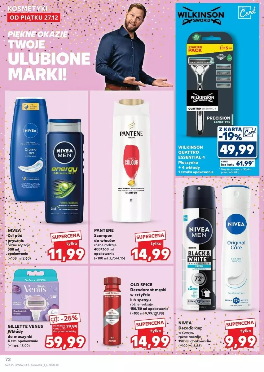 Gazetka promocyjna Kaufland - ważna 27.12 do 31.12.2024 - strona 70 - produkty: Dezodorant, Gillette, Gillette Venus, Old Spice, Pantene, Szampon, Venus