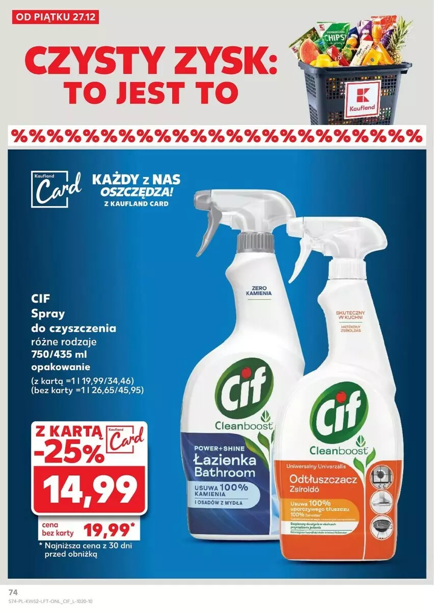 Gazetka promocyjna Kaufland - ważna 27.12 do 31.12.2024 - strona 72 - produkty: Odtłuszczacz, Spray do czyszczenia