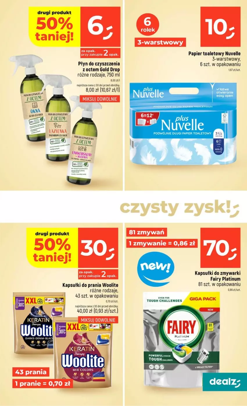 Gazetka promocyjna Dealz - NOWA GAZETKA - ważna 15.01 do 21.01.2026 - strona 29 - produkty: Fa, Fairy, Kapsułki do prania, Papier, Papier toaletowy, Woolite, Zmywarki