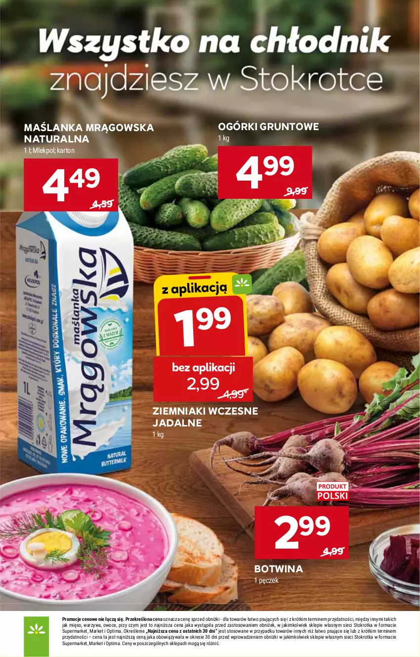 Gazetka promocyjna Stokrotka - Market - ważna 11.06 do 17.06.2026 - strona 8 - produkty: Grunt, HP, Maślanka, Ziemniaki