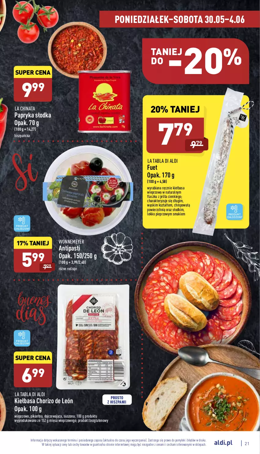 Gazetka promocyjna Aldi - Pełny katalog - ważna 30.05 do 04.06.2022 - strona 21 - produkty: Kiełbasa, Papryka, Papryka słodka, Pieprz