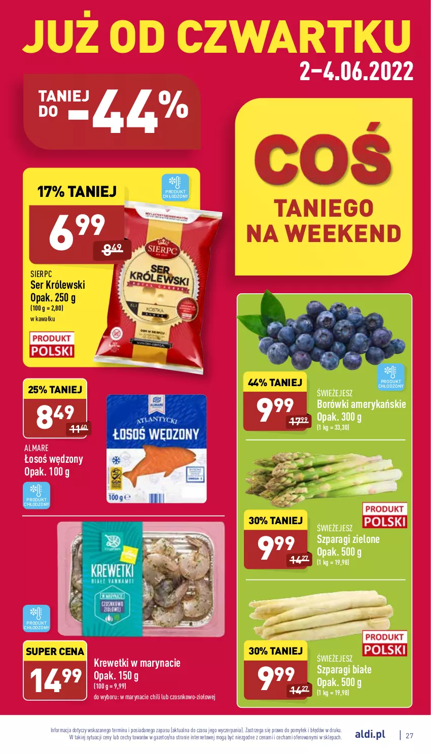 Gazetka promocyjna Aldi - Pełny katalog - ważna 30.05 do 04.06.2022 - strona 27 - produkty: Kawa, Krewetki, Królewski, Ser