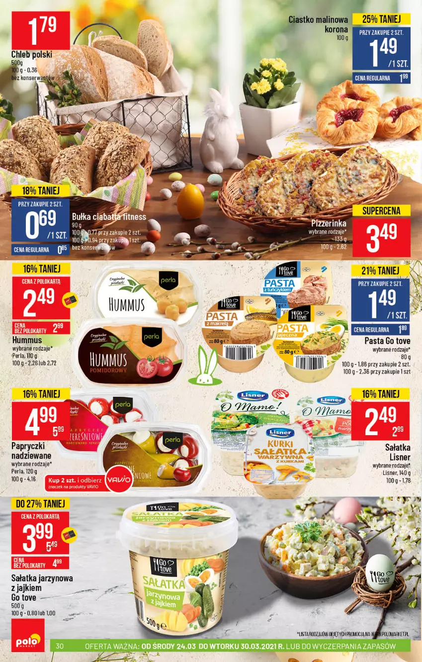 Gazetka promocyjna PoloMarket - Gazetka promocyjna  r - ważna 24.03 do 30.03.2021 - strona 30 - produkty: Fa, Hummus, Lisner, Mus, Sałat, Sałatka