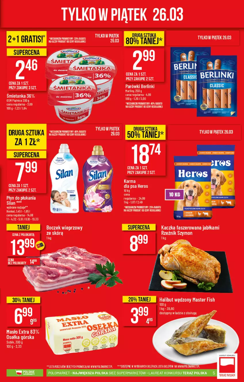 Gazetka promocyjna PoloMarket - Gazetka promocyjna  r - ważna 24.03 do 30.03.2021 - strona 5 - produkty: Berlinki, BIC, Dell, Gra, Halibut, Masło, Parówki, Piątnica, Tera