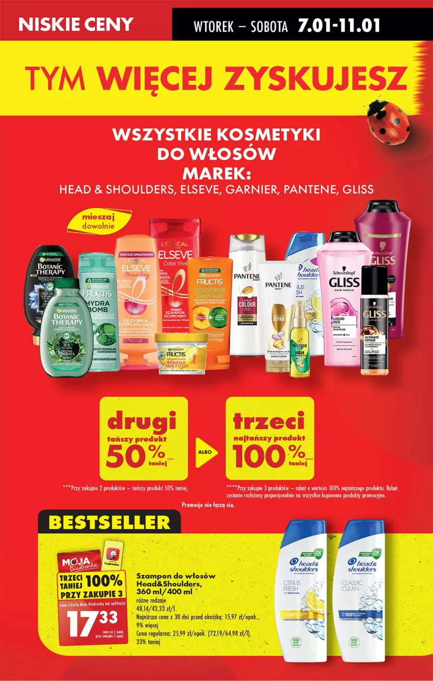 Gazetka promocyjna Biedronka - Od Wtorku - ważna 07.01 do 11.01.2025 - strona 25 - produkty: Elseve, Garnier, Pantene, Por