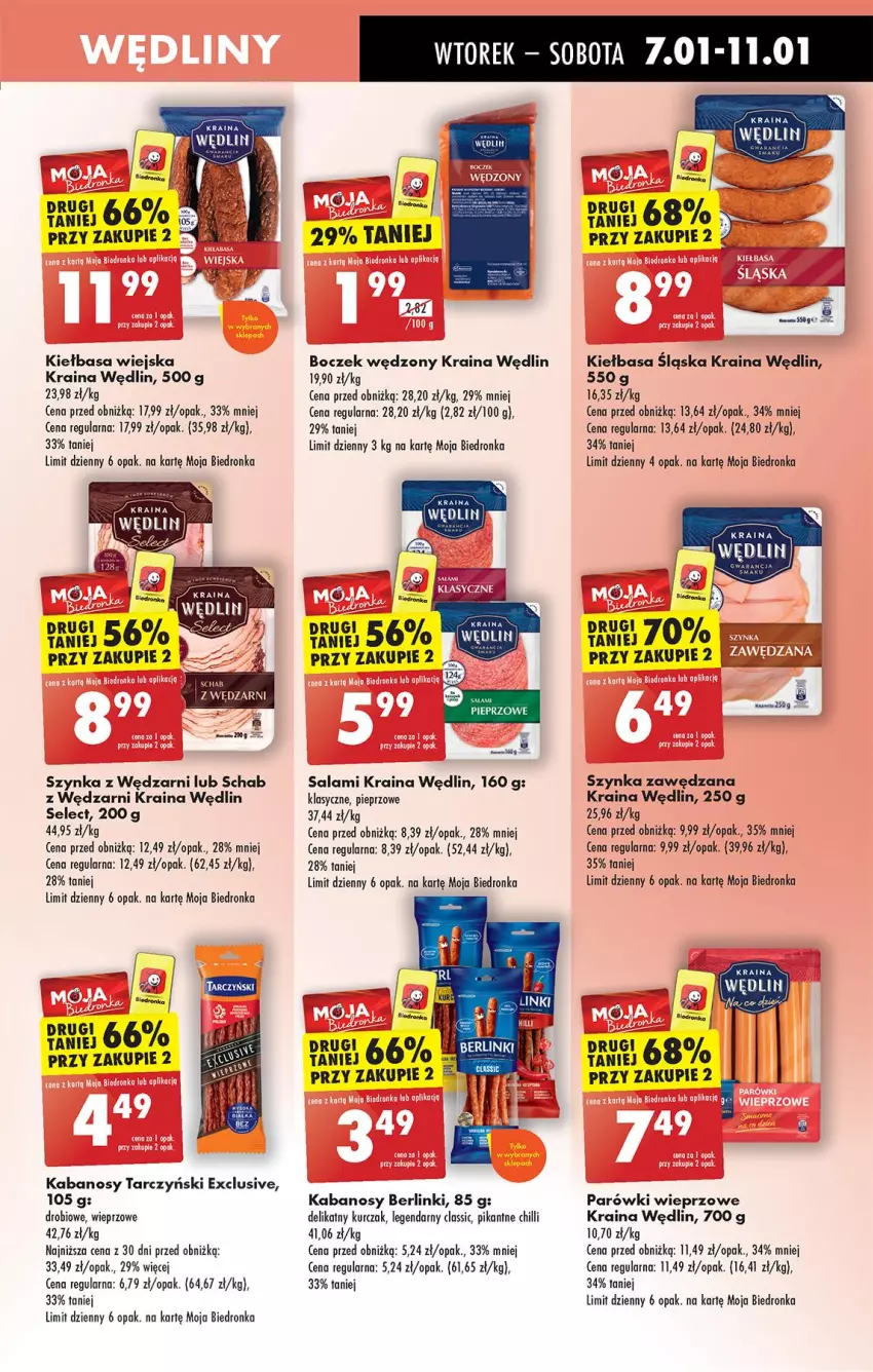 Gazetka promocyjna Biedronka - Od Wtorku - ważna 07.01 do 11.01.2025 - strona 41 - produkty: AEG, Berlinki, Boczek, Kabanos, Kiełbasa, Kiełbasa śląska, Kurczak, Parówki, Pieprz, Salami, Szynka, Tarczyński