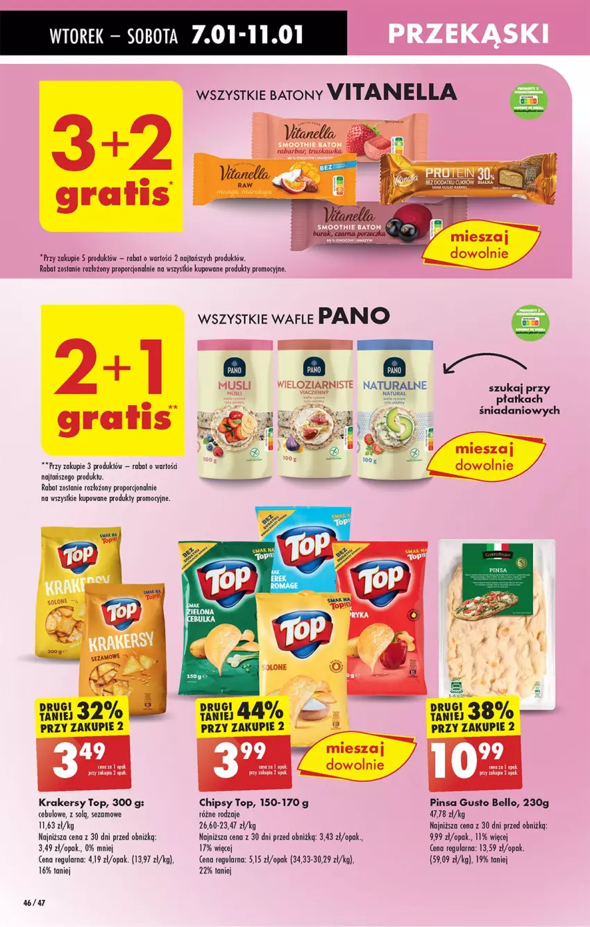 Gazetka promocyjna Biedronka - Od Wtorku - ważna 07.01 do 11.01.2025 - strona 54 - produkty: Ba!, Bell, Chipsy, Danio, Krakersy, Mus, Por, Ryż, Sezam, Top, Wafle