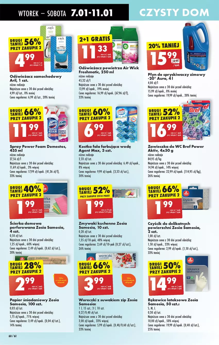 Gazetka promocyjna Biedronka - Od Wtorku - ważna 07.01 do 11.01.2025 - strona 72 - produkty: Air Wick, BIC, Bref, Danio, Domestos, Fa, Papier, Płyn do spryskiwaczy, Rękawice, Rękawice lateksowe, Zawieszka do wc, Zmywaki kuchenne