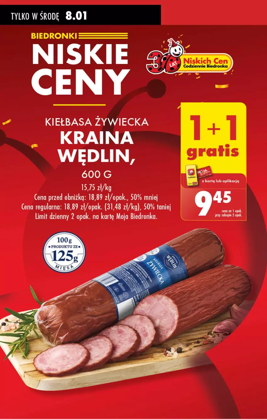 Gazetka promocyjna Biedronka - Od Wtorku - ważna 07.01 do 11.01.2025 - strona 8 - produkty: Kiełbasa