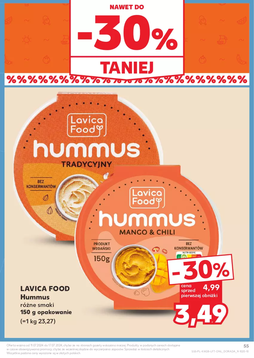 Gazetka promocyjna Kaufland - Gazetka tygodnia - ważna 11.07 do 17.07.2024 - strona 55 - produkty: Hummus, Mus