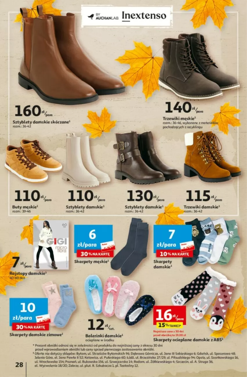 Gazetka promocyjna Auchan - ważna 05.10 do 11.10.2023 - strona 21 - produkty: Acer, Buty, Cars, Karp, Rajstopy, Sos, Sztyblety, Top